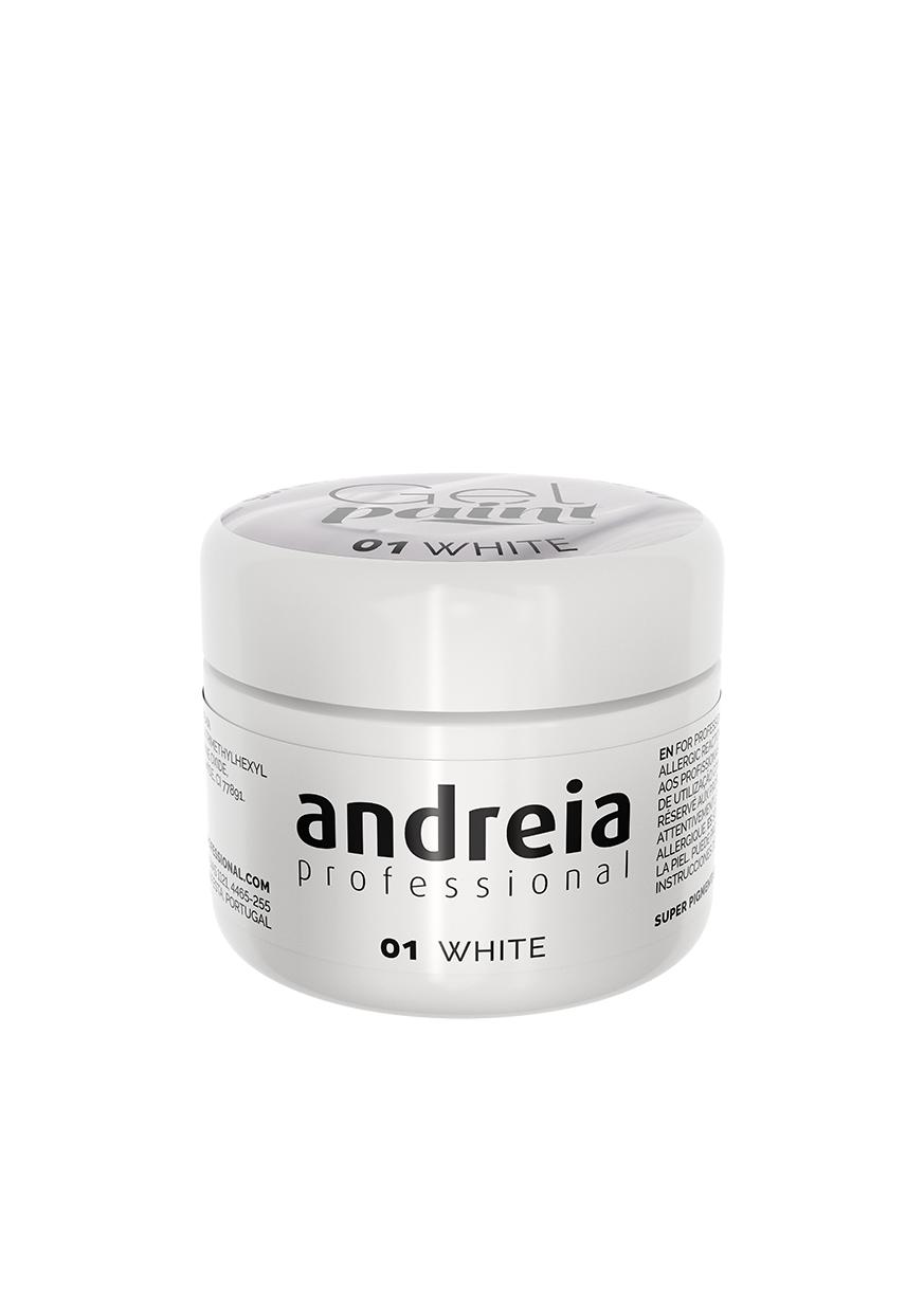 Andreia  Profesional Gel Paint para decoración de uñas 4ml - Blanco