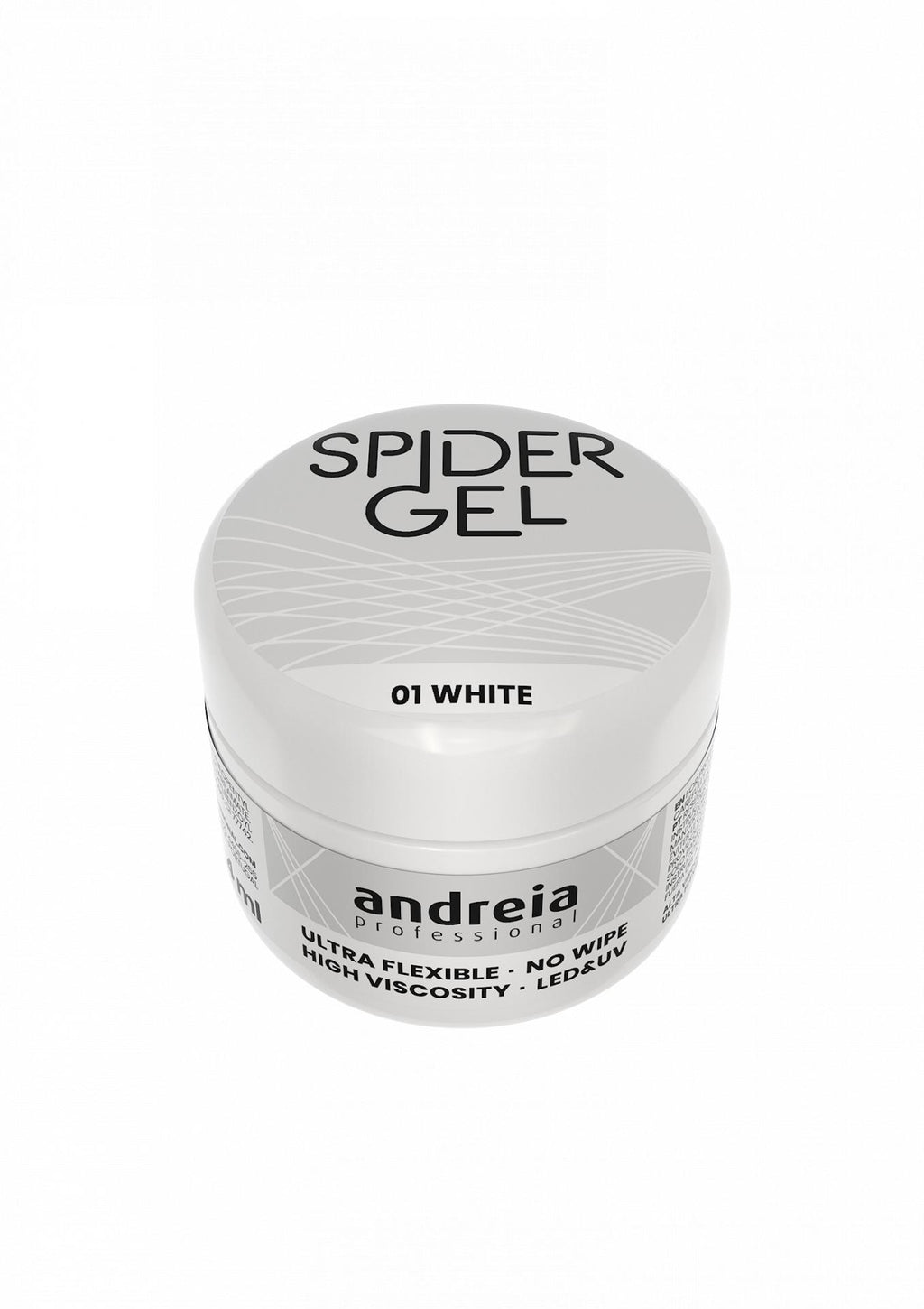 Andreia  Profesional Spider gel para Decoración de uñas 4grs 01 - Blanco