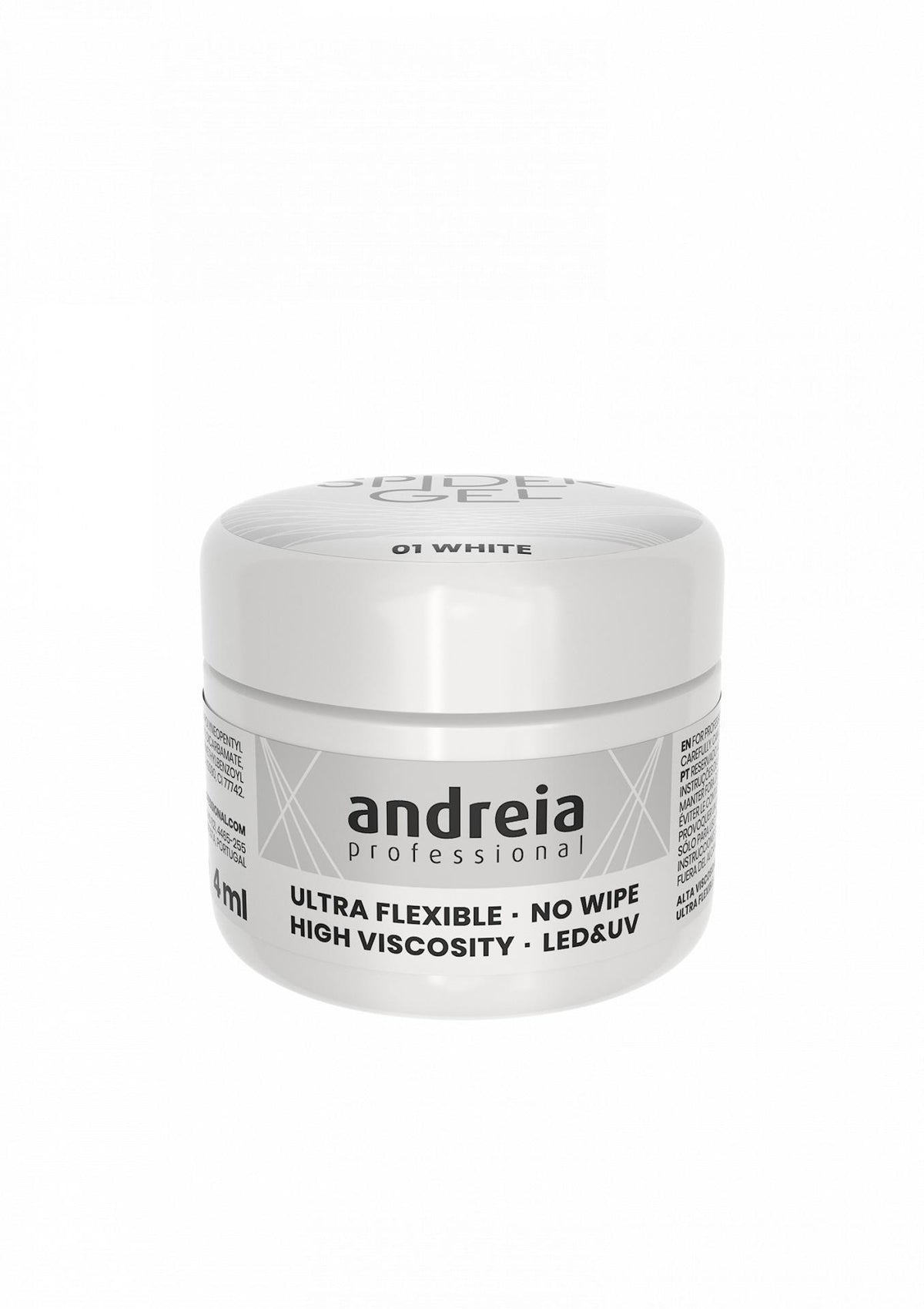 Andreia  Profesional Spider gel para Decoración de uñas 4grs 01 - Blanco