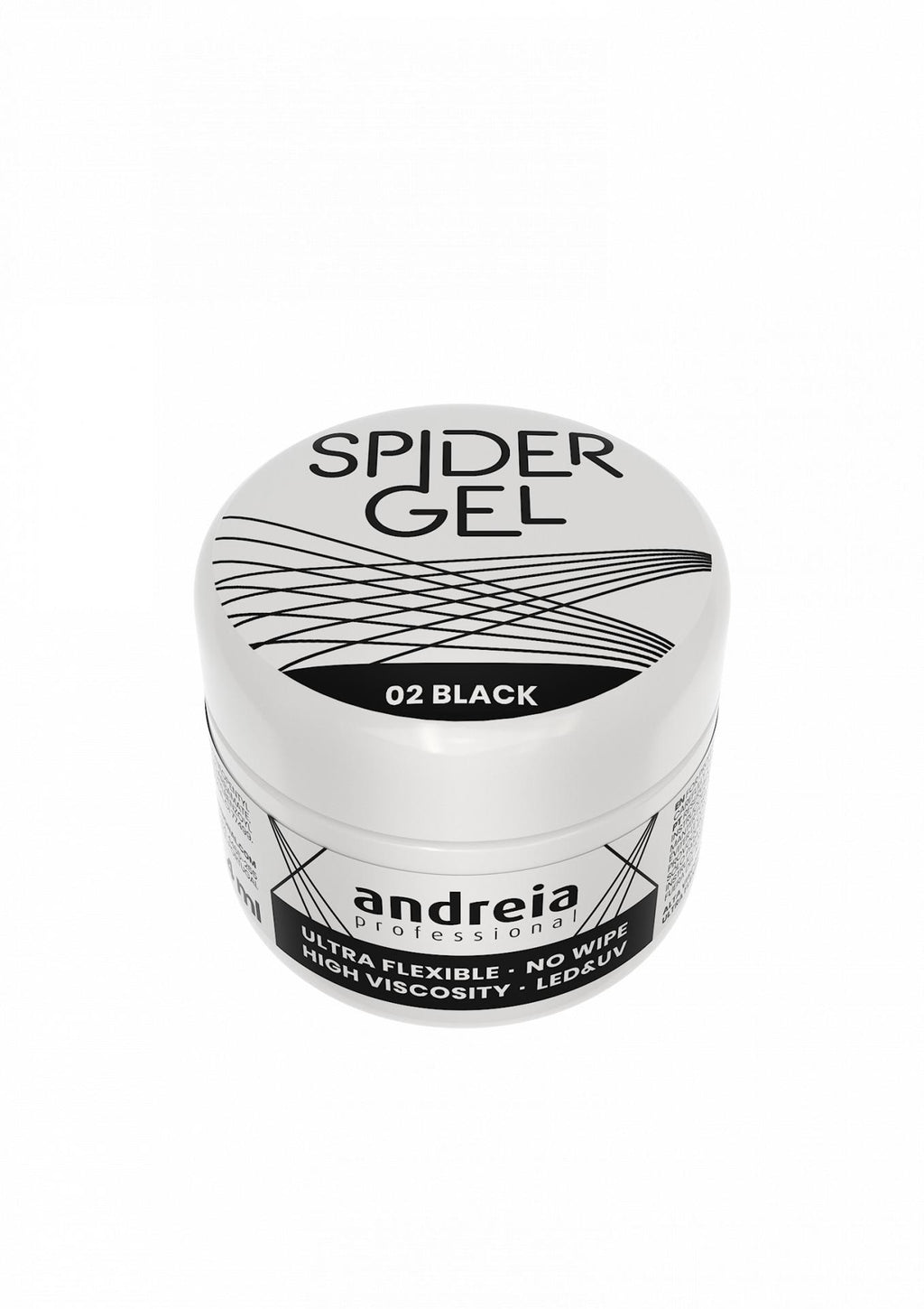 Andreia  Profesional Spider gel para Decoración de uñas 4grs 02 Negro