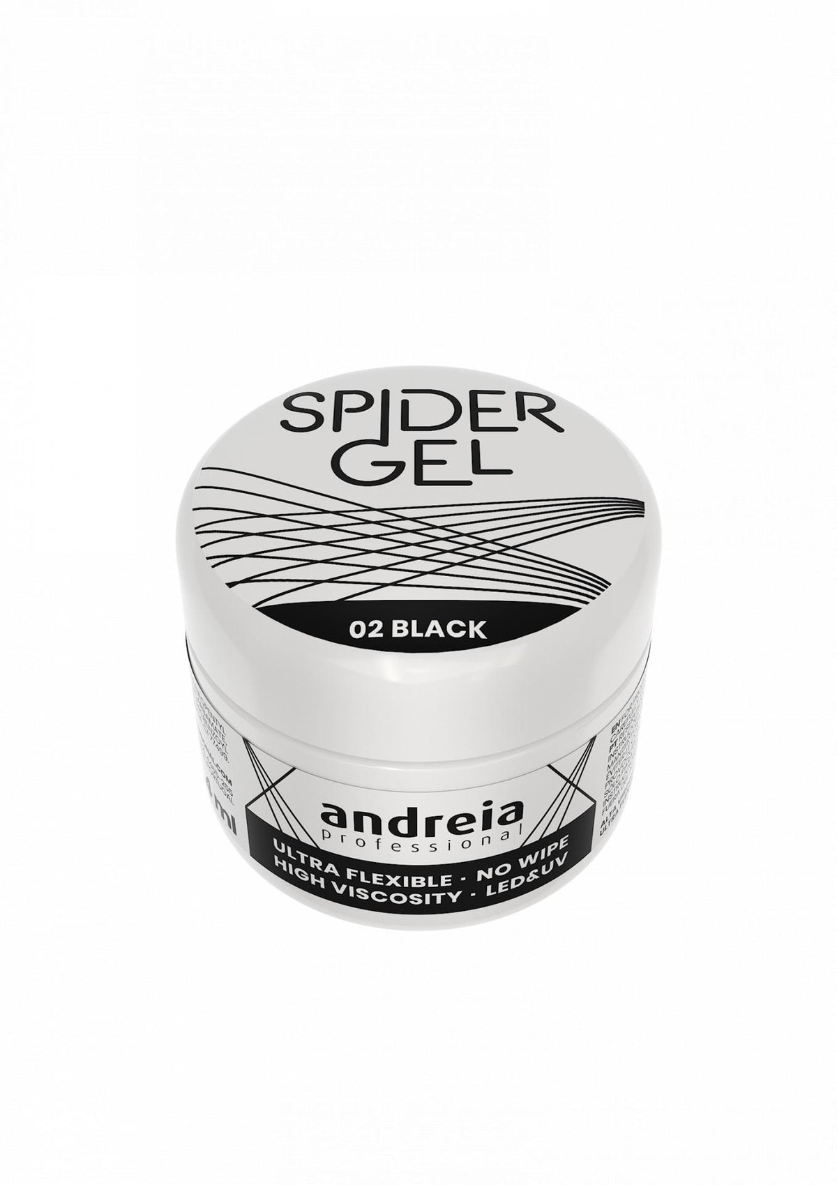 Andreia  Profesional Spider gel para Decoración de uñas 4grs 02 Negro