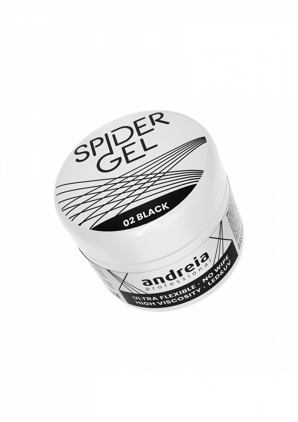 Andreia  Profesional Spider gel para Decoración de uñas 4grs 02 Negro