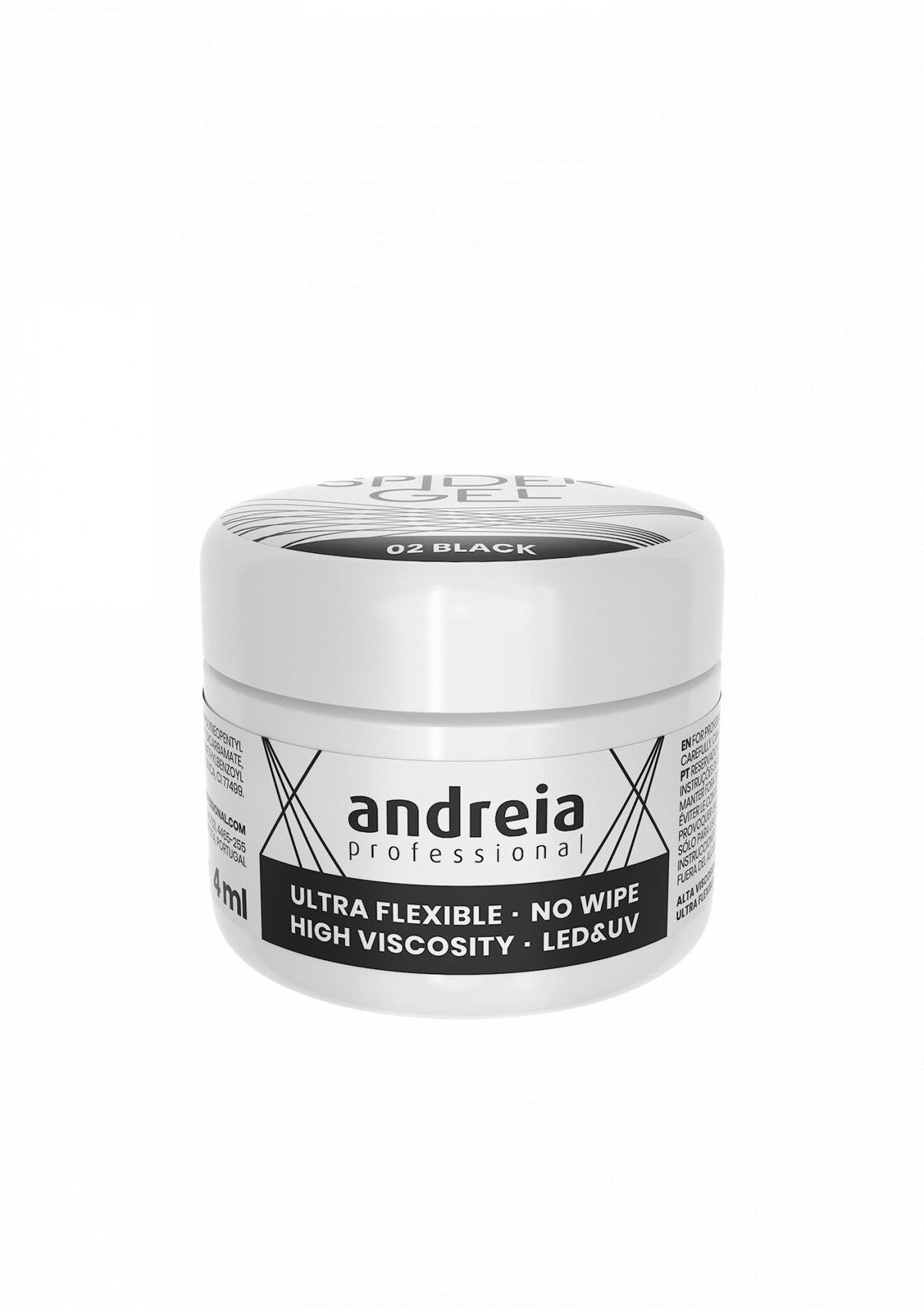 Andreia  Profesional Spider gel para Decoración de uñas 4grs 02 Negro