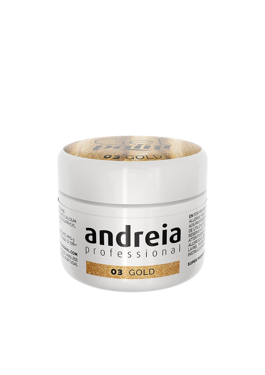 Andreia  Profesional Gel Paint para decoración de uñas 4ml - Gold
