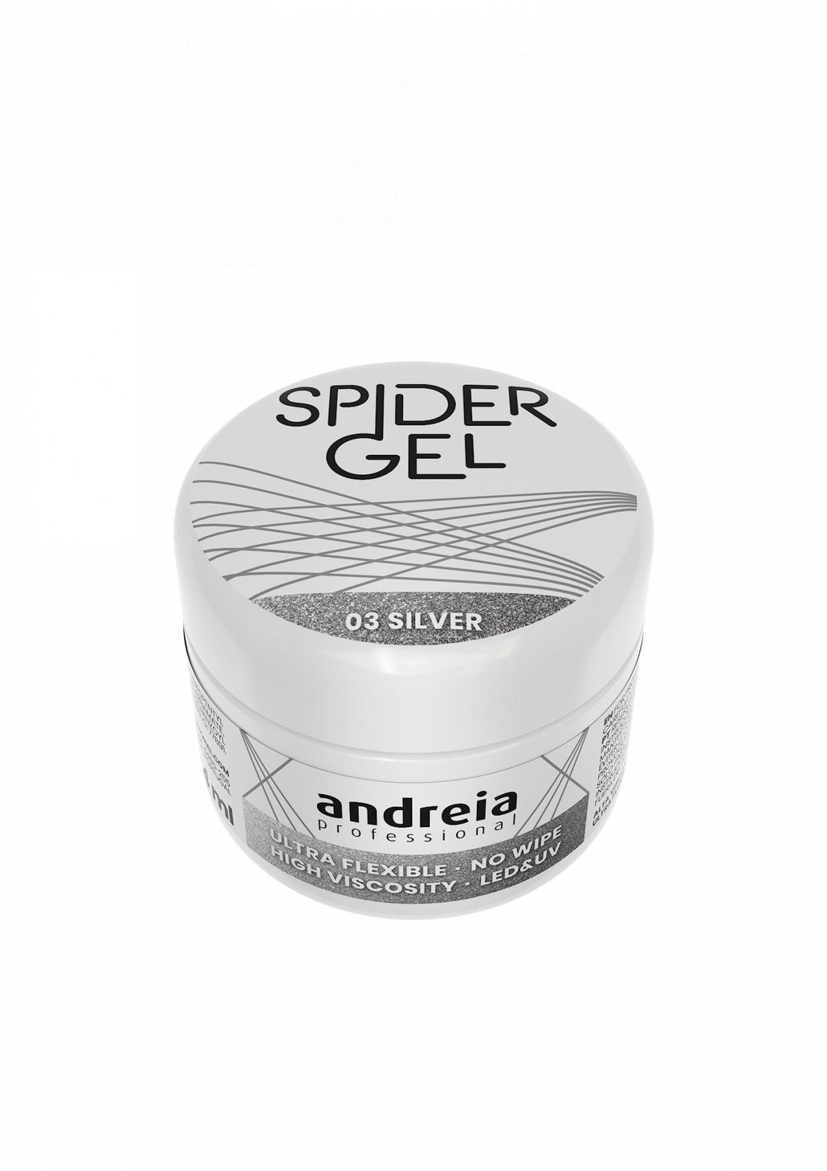 Andreia  Profesional Spider gel para Decoración de uñas 4grs 03 - Silver