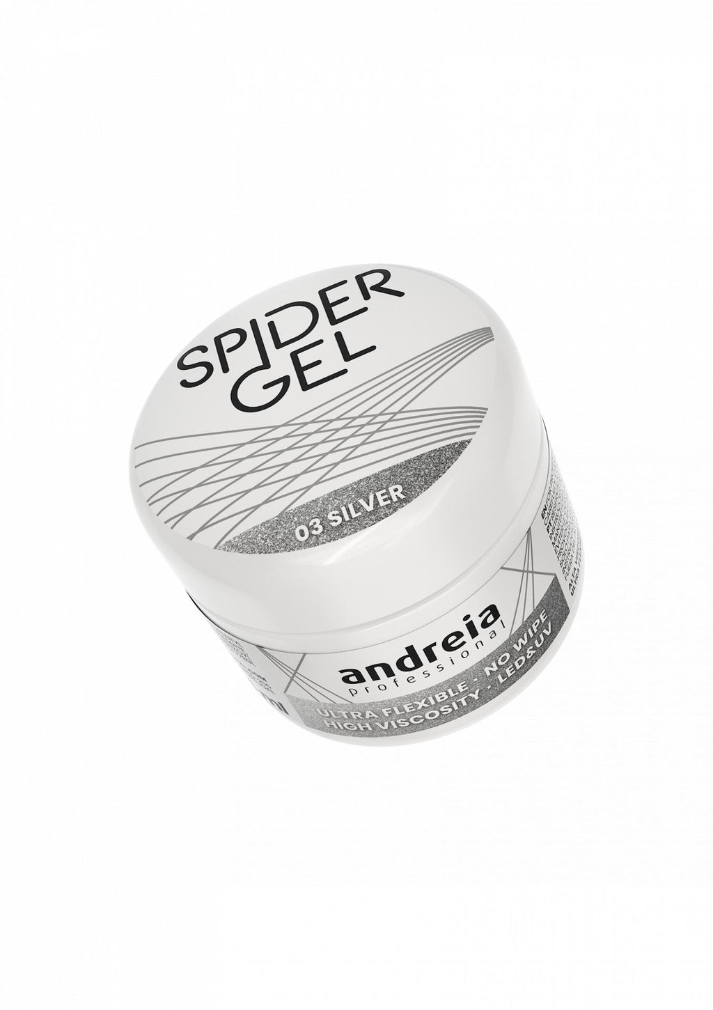 Andreia  Profesional Spider gel para Decoración de uñas 4grs 03 - Silver