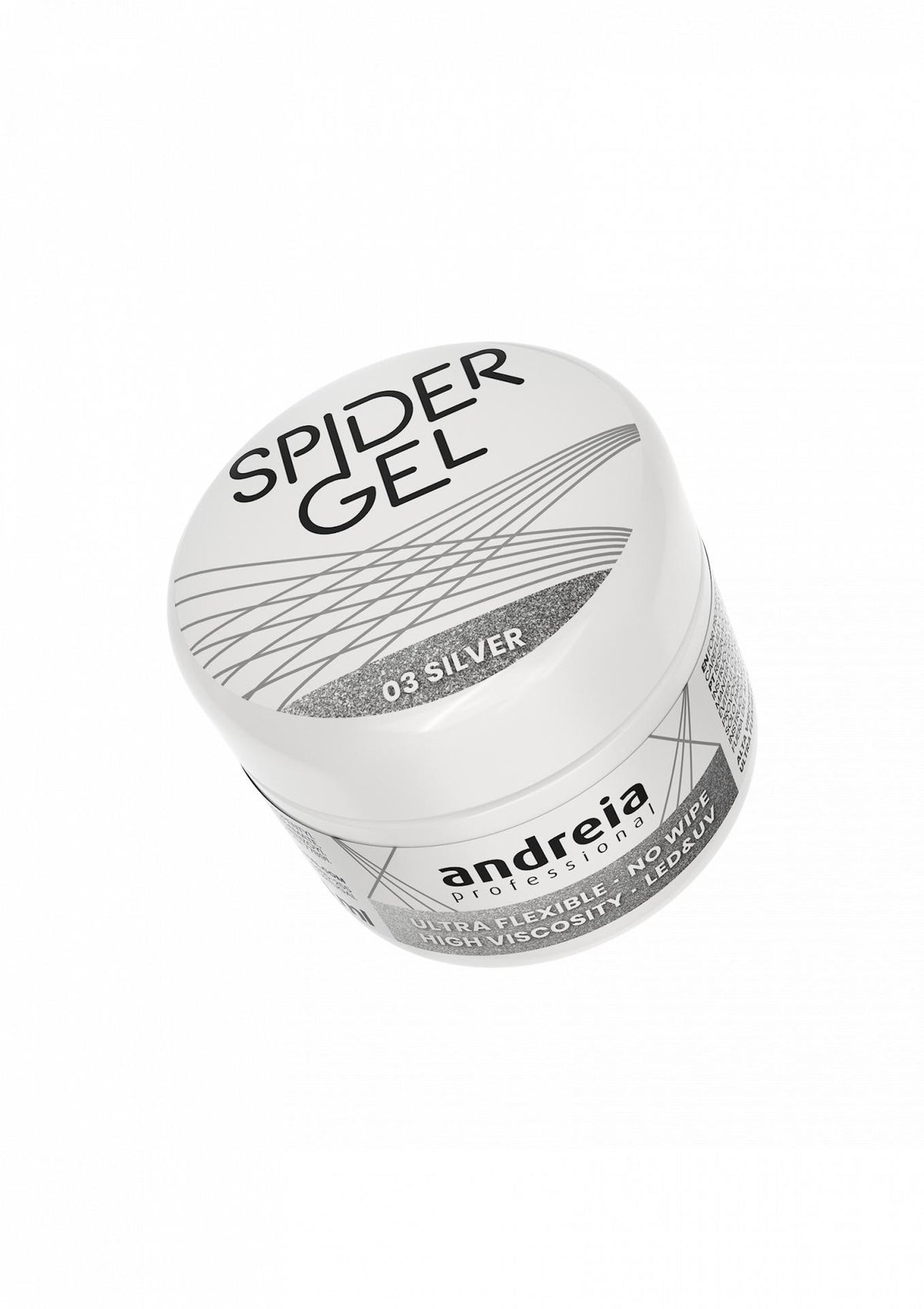 Andreia  Profesional Spider gel para Decoración de uñas 4grs 03 - Silver