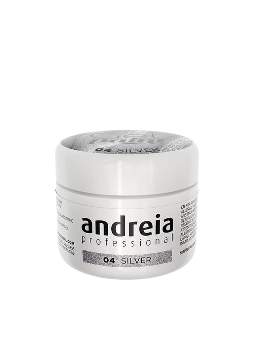 Andreia  Profesional Gel Paint para decoración de uñas 4ml - Silver