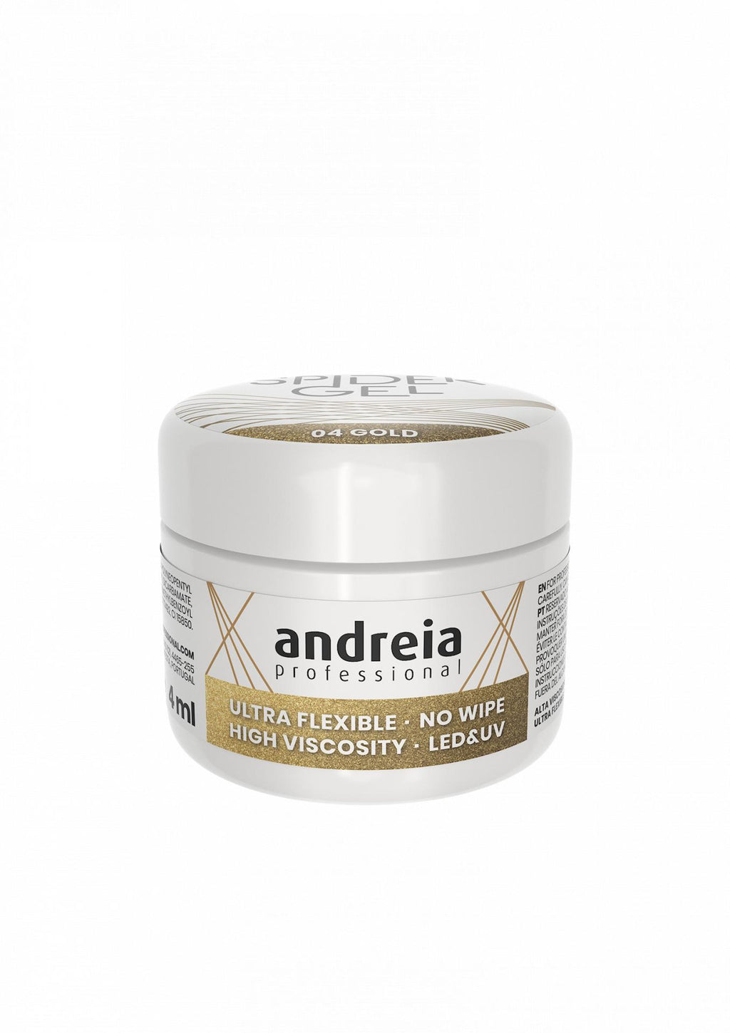 Andreia  Profesional Spider gel para Decoración de uñas 4grs 04 - Gold