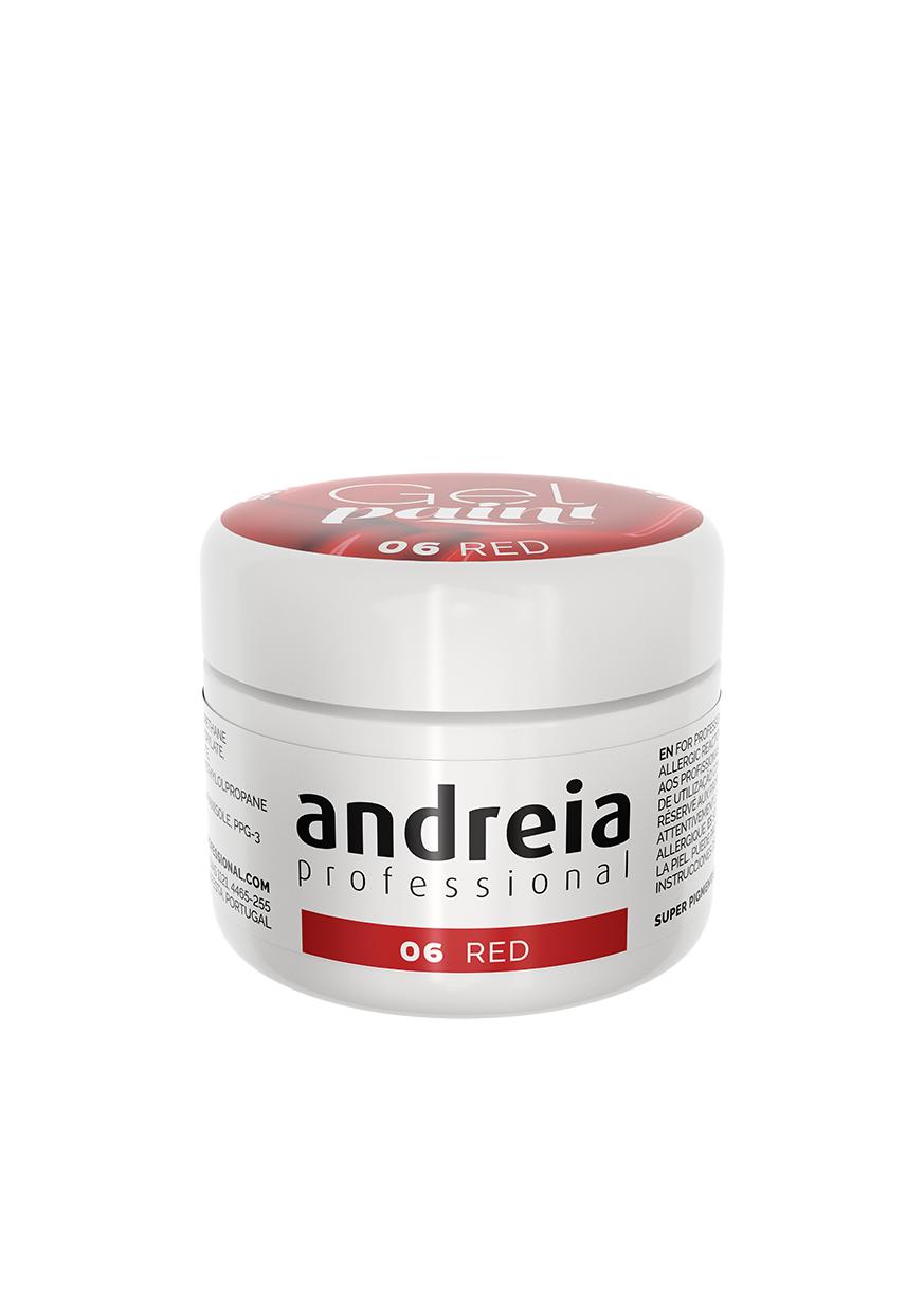 Andreia  Profesional Gel Paint para decoración de uñas 4ml - Rojo