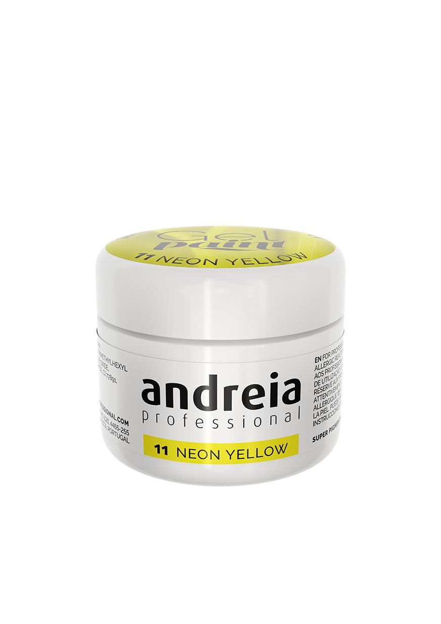 Andreia  Profesional Gel Paint para decoración de uñas 4ml - Amarillo Neon