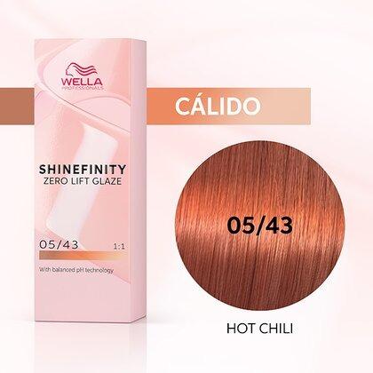 Wella - Coloración SHINEFINITY 05/43 Castaño Claro Cobrizo Dorado 60 ml
