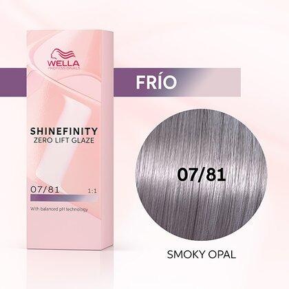 Wella - Coloración SHINEFINITY 07/81 Rubio Medio Perla Ceniza 60 ml