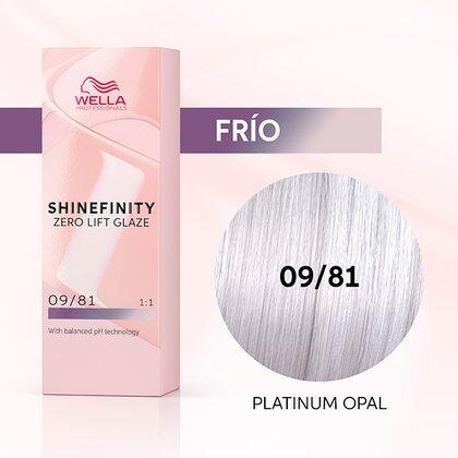 Wella - Coloración SHINEFINITY 09/81 Rubio Muy Claro Perla Ceniza 60 ml