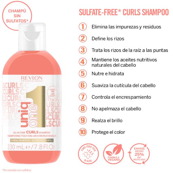 Revlon Uniq One 10 en 1 Champu Curls 230ml