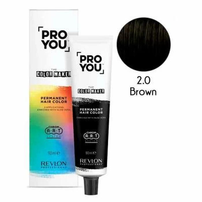 Revlon ProYou The Color Maker Tinte para el Cabello Permanente 90Ml Nº 2.0 BROWN