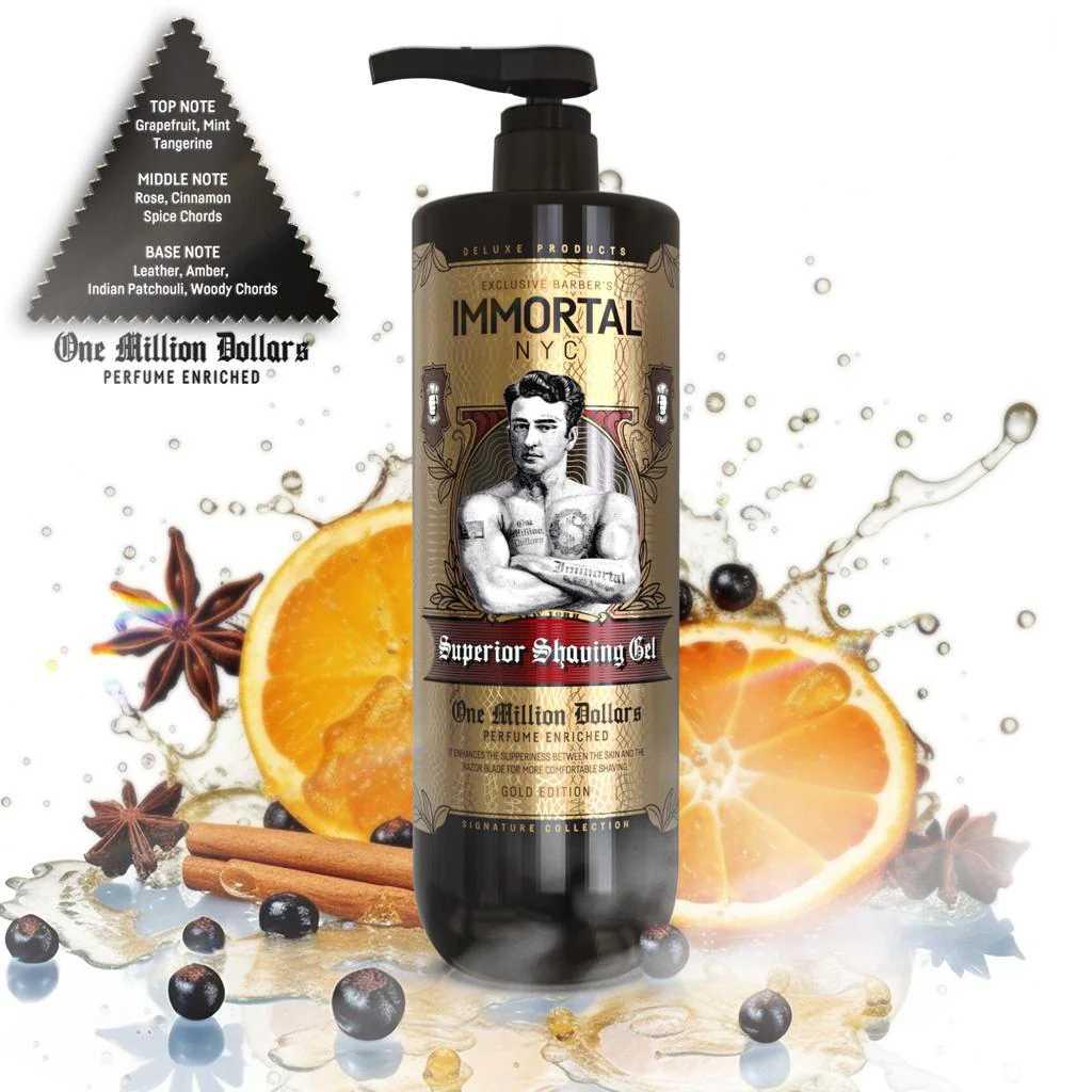 IMMORTAL NYC Superior Shaving Gel One Million Dollars 1000ml