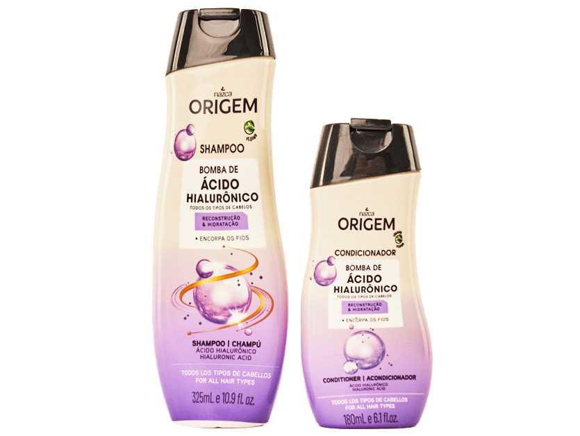 ORIGEM Kit Shampoo + Cond. Bomba Acido Hialurnico 325+180ml