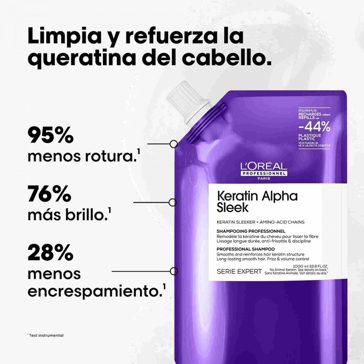 Loreal Keratin Alpha Sleek champu 1000ml