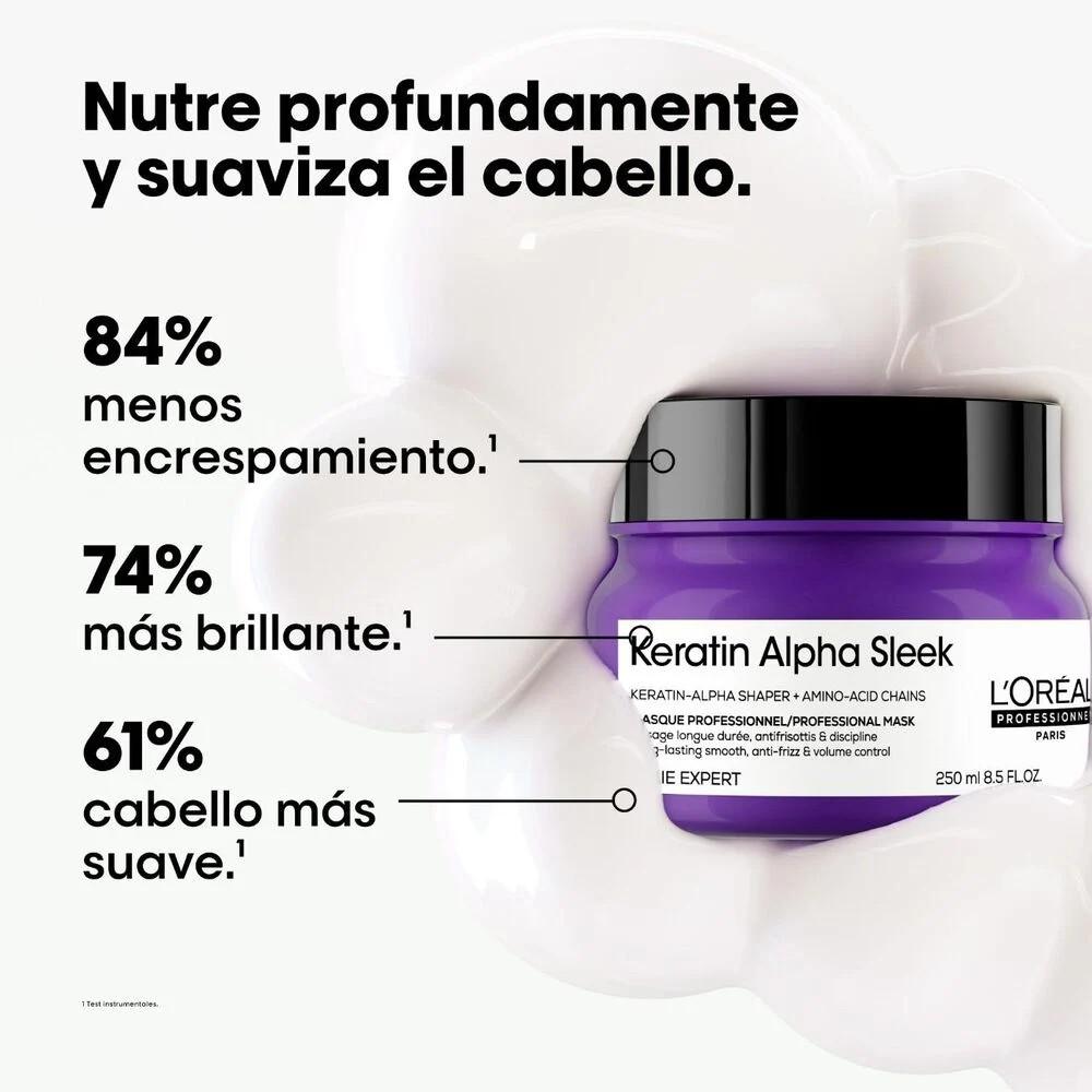 Loreal Keratin Alpha Sleek Mascarilla 250ml