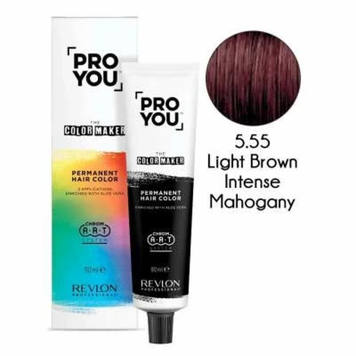 Revlon ProYou The Color Maker Tinte para el Cabello Permanente 90Ml  Nº 5.55 LIGHT BROWN INTENSE MAHOGANY