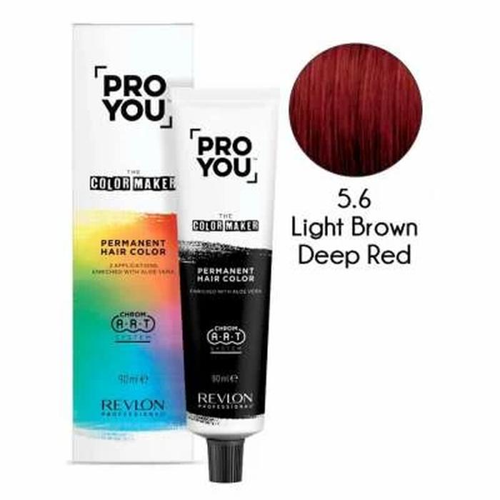 Revlon ProYou The Color Maker Tinte para el Cabello Permanente 90Ml  Nº 5.6 LIGHT BROWN DEEP RED