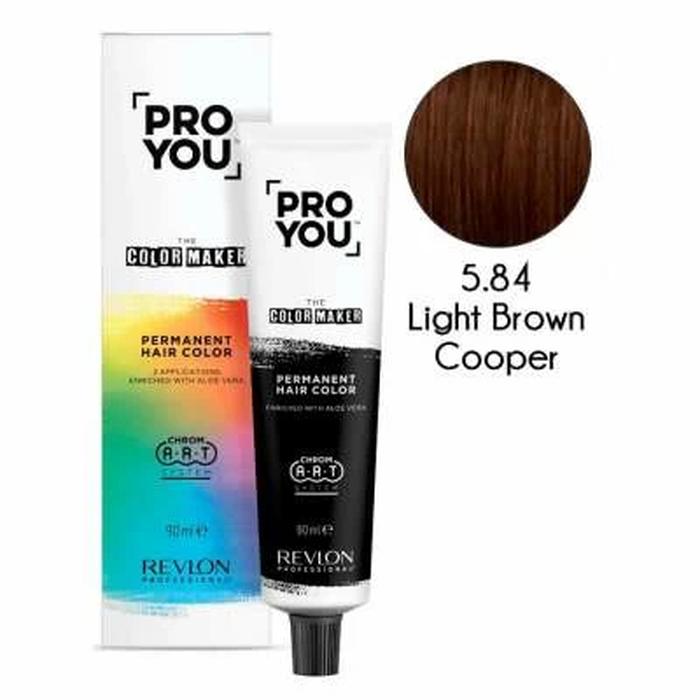 Revlon ProYou The Color Maker Tinte para el Cabello Permanente 90Ml  Nº 5.84 LIGHT BROWN COOPER