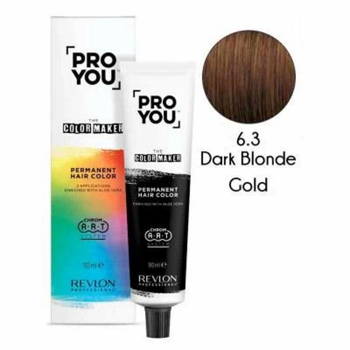 Revlon ProYou The Color Maker Tinte para el Cabello Permanente 90Ml  Nº 6.3 DARK BLONDE GOLD