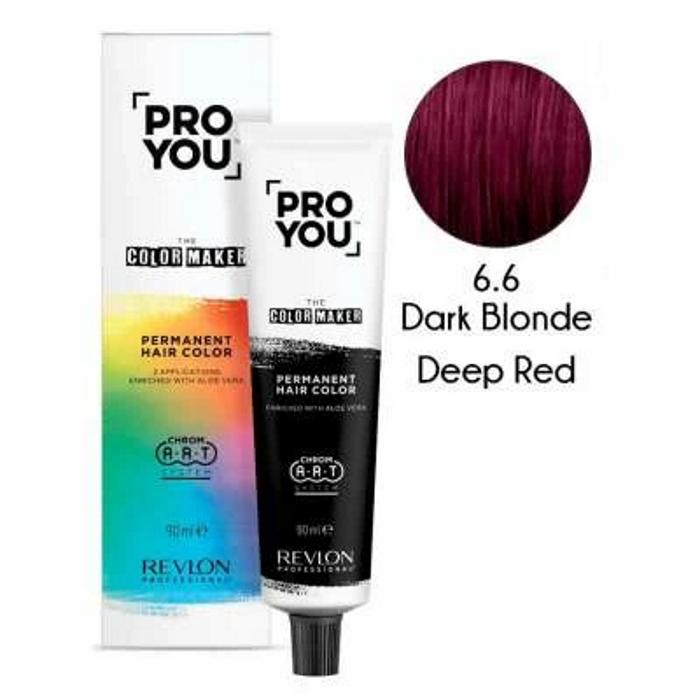 Revlon ProYou The Color Maker Tinte para el Cabello Permanente 90Ml  Nº 6.6 DARK BLONDE DEEP RED