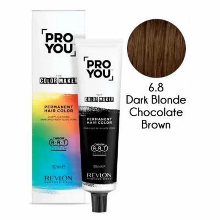 Revlon ProYou The Color Maker Tinte para el Cabello Permanente 90Ml  Nº 6.8 DARK BLONDE CHOCOLATE BROWN