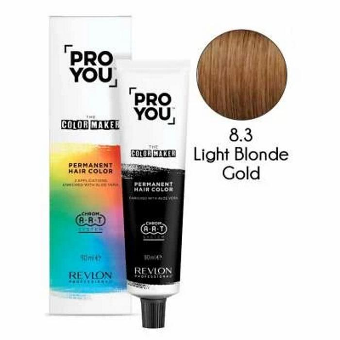 Revlon ProYou The Color Maker Tinte para el Cabello Permanente 90Ml Nº 8.3 LIGHT BLONDE GOLD