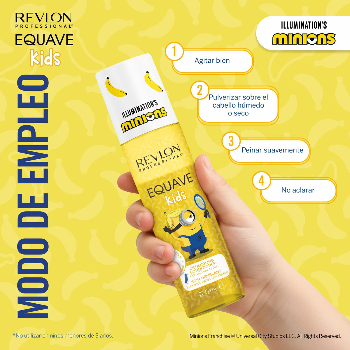 Revlon Equave Kids Minions Acondicionador Desenredante Agua de peinado 200ml