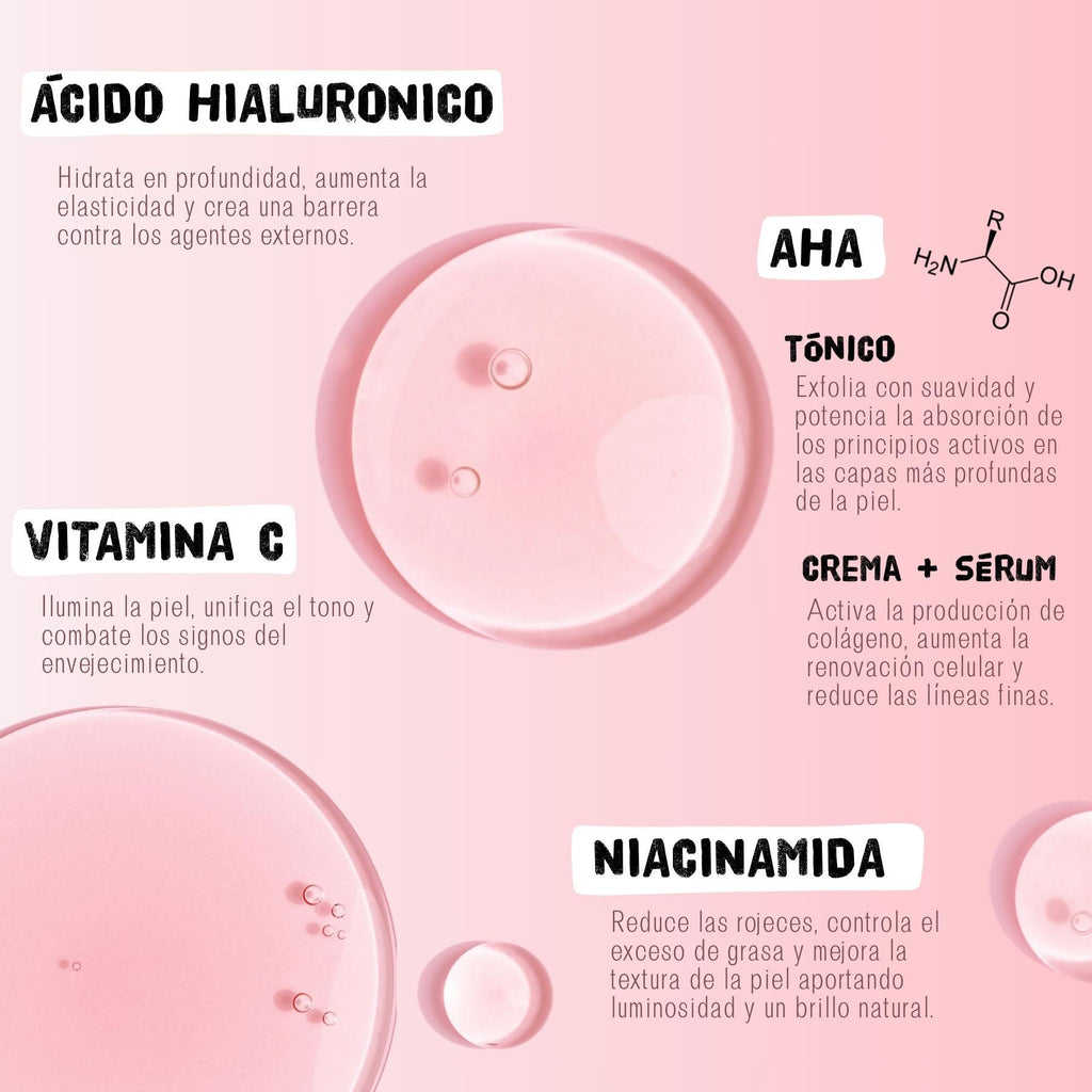 The Fruit Company Set Facial Glow Ritual Sandía Tónico + Crema + Sérum