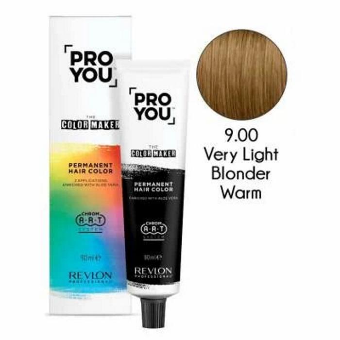 Revlon ProYou The Color Maker Tinte para el Cabello Permanente 90Ml Nº 9.00 VERY LIGHT BLONDER WARM