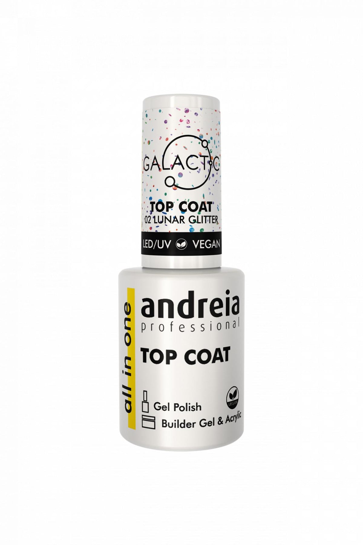 Andreia Gel Polish All in One Lunar Glitter Top Coat 02 - 10,5ml