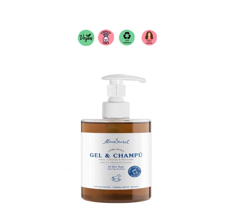 Alma Secret Gel & champú Ultra Suave Con Argán, Caléndula & Manzanilla 500ml