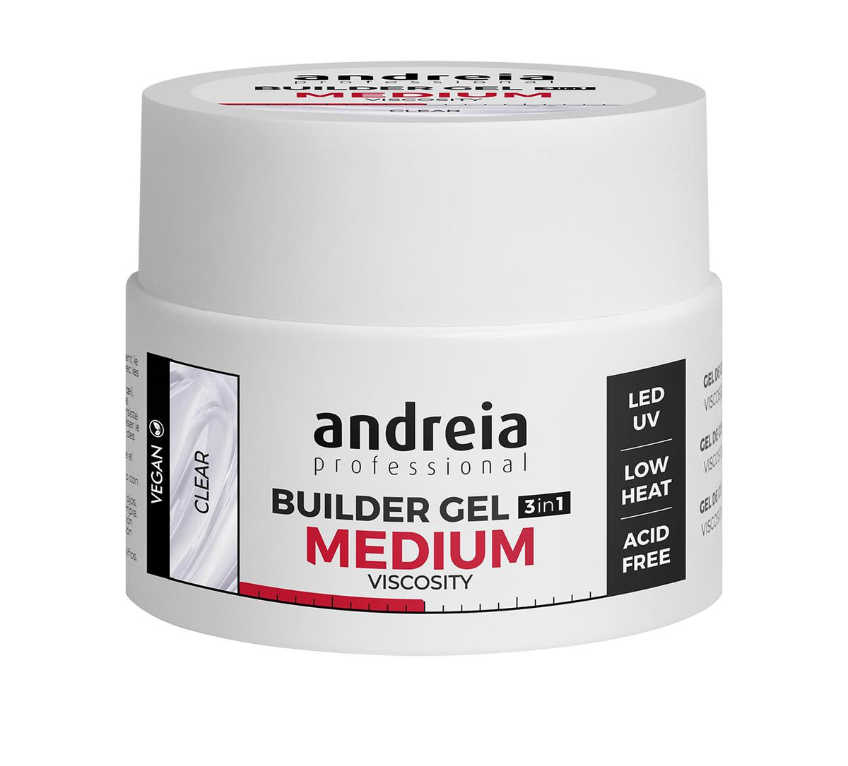 Andreia Professional Builder Gel Medium Viscosity - 44 gr Clear