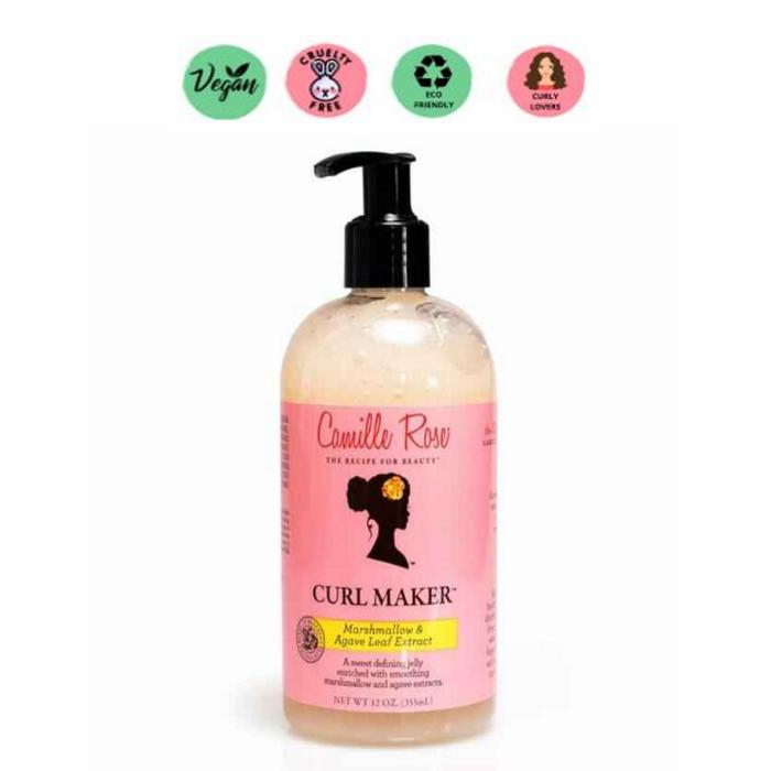 Camille Rose Curl Maker 355 ml – Gel definidor sin glicerina | Método Curly & rizos tipo 3‑4
