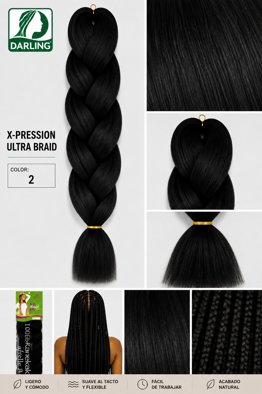 Darling X-Braid Kanekalon 100% – Color T2