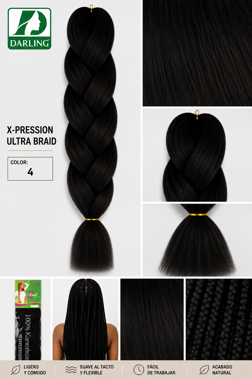 Darling X-Braid Kanekalon 100% – Color T4