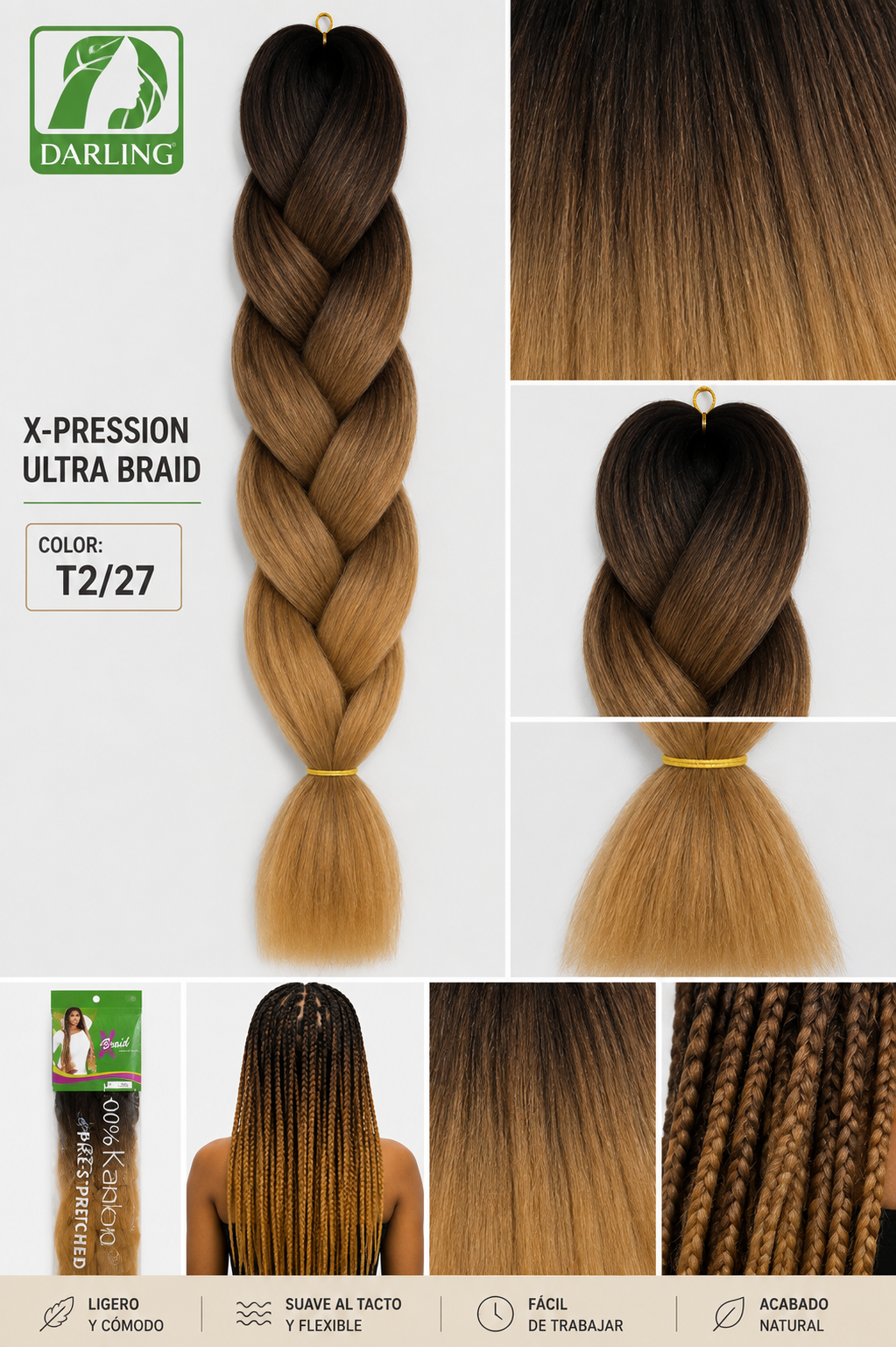 Darling X-Braid Kanekalon 100% – Color T2/27