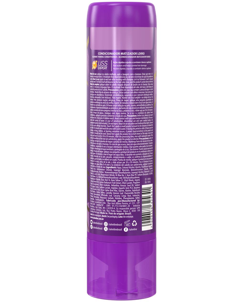Salon Line Meu Liso Acondicioandor Matizador Loiro 300ml