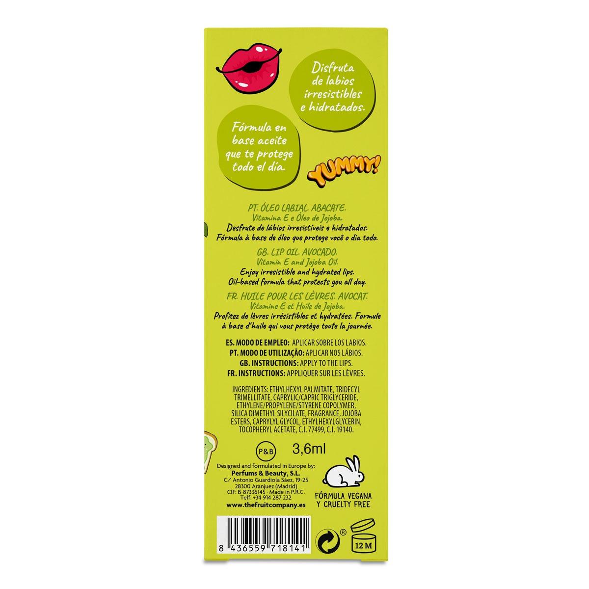 The Fruit Company Aceite Labial Aguacate 3,6ml