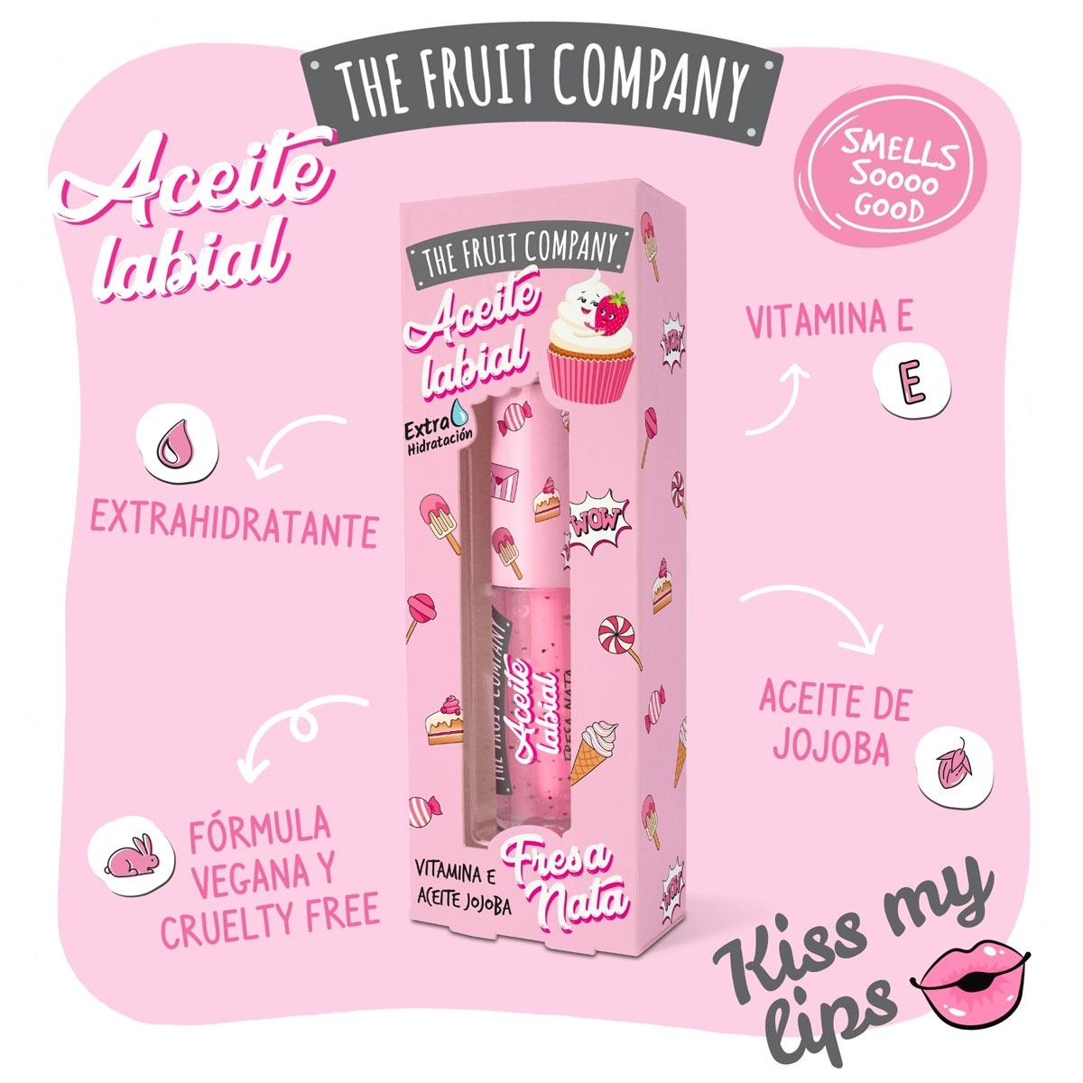 The Fruit Company Aceite Labial Fresa Nata 3,6ml