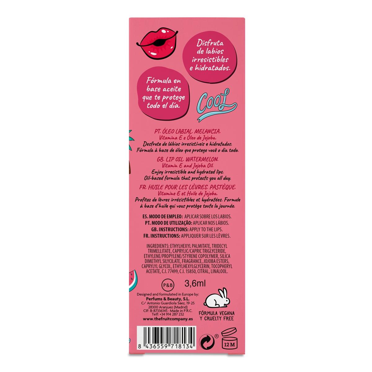The Fruit Company Aceite Labial Sandia 3,6ml