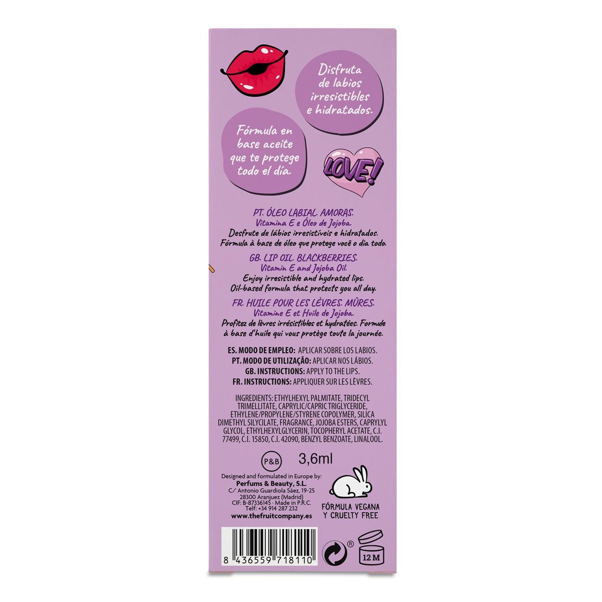 The Fruit Company Aceite Labial Moras 3,6ml