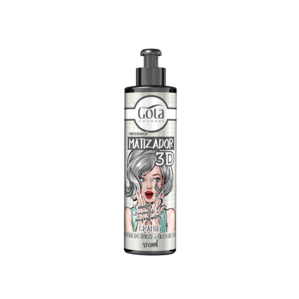 Gota Dourada Acondicionador Matizador 3D Grafite 300ml