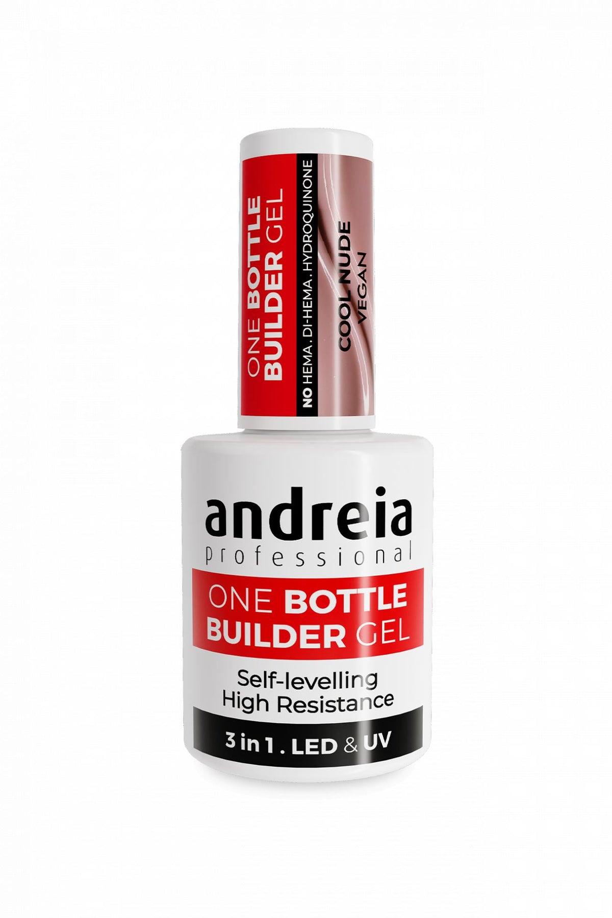 Andreia Professional One Bottle Builder Gel  - Gel de Construcción 3 en 1 - 14ml - Cool Nude