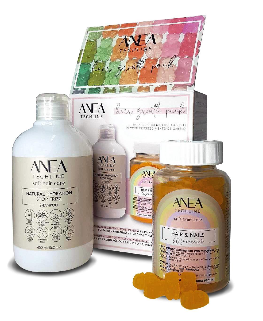 Anea Pack Tratamiento de Crecimiento para el Cabello Champú + Complemento Alimenticio