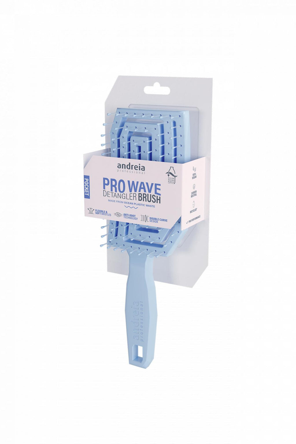 Andreia Cepillo Pocket Pro Wave Detangler - Azul